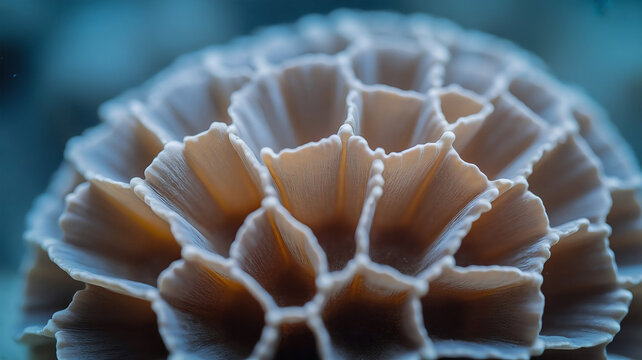 Close up of Leucoselenia sponge osculum openings revealing intricate porous structures in a sharp macro underwater view, highlighting marine biology and scientific research.