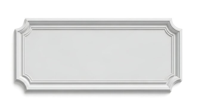 Elegant rectangular molding with decorative corners for wall accents