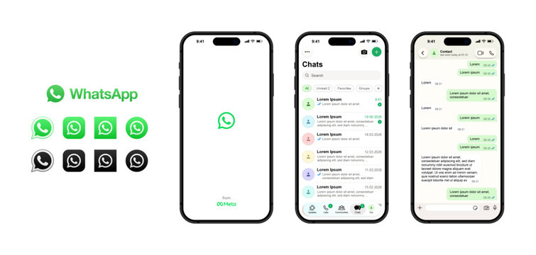 WhatsApp Meta UI Template 2026 Update. WhatsApp logo.