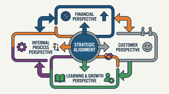 Balanced Scorecard With Four Perspectives for Strategic Alignment