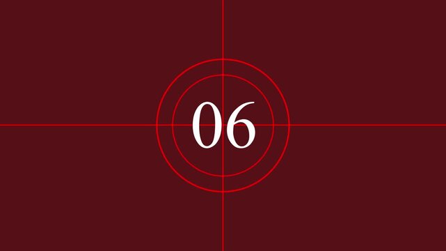 7 Seconds Movie Countdown Animation Motion Graphics. countdown movie from 0 to 7 number old film timer count in grey retro style vintage video timer, best suitable for your cinema, movie .