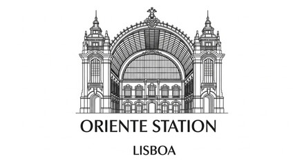 Fototapeta premium Oriente Station Lisboa Building Architecture.