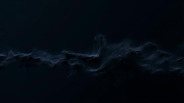 Mesmerizing dark smoke swirl animations: mysterious flow patterns emerge and disperse
