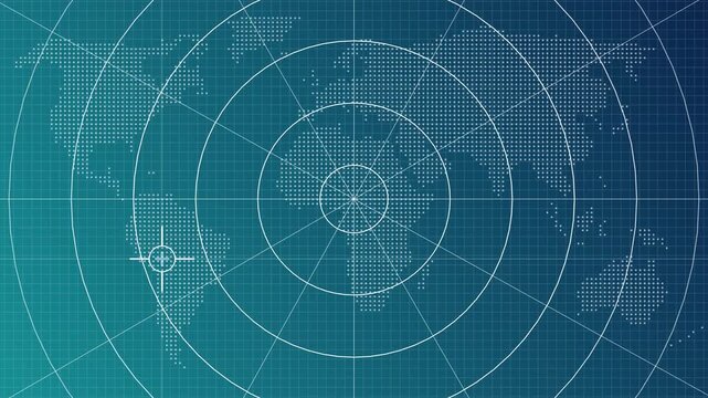 HUD radar animation, Military search system. Signal transmitted sonar radar .Radar screen animation. Signal transmitted sonar radar.sonar radar screen searching an object with line digital technology 