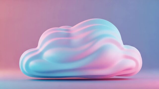 Abstract 3d cloud with gradient colors