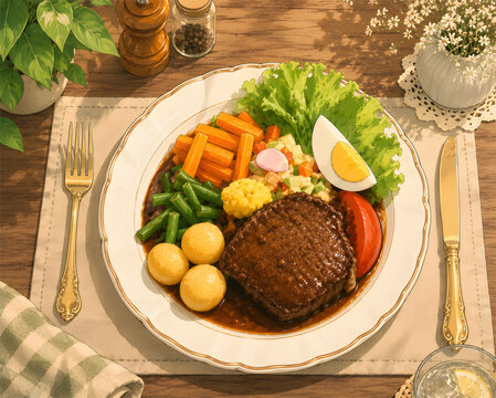 Selat Solo Traditional Indonesian Beef Dish with Vegetables and Egg