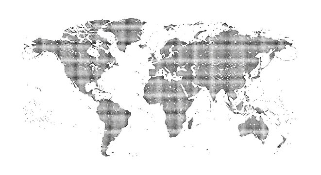 Gray World Map Illustration Design.