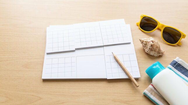 Vacation planning concept for summer resort getaways