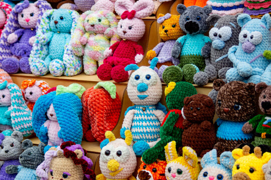 Part of a shop window with children's toys