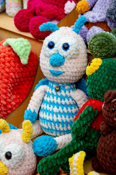 Part of a shop window with children's toys