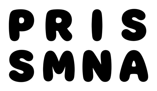 Prisma Font, Bold Black Letters, Playful Bubble Typography, Modern Alphabet Design