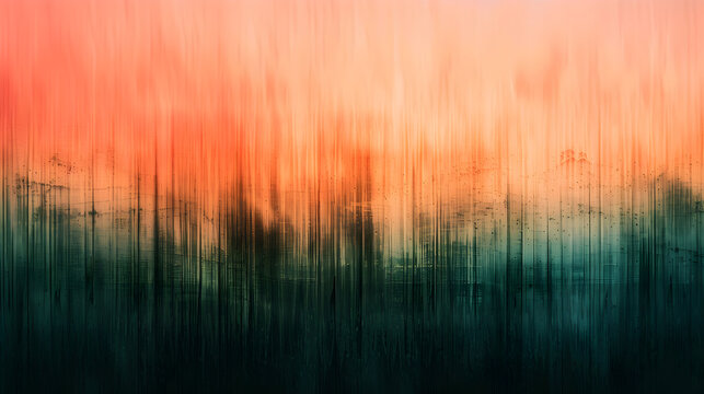 Abstract background with vertical lines and gradient colors, blending warm orange and deep teal tones in a textured style