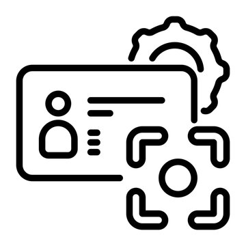 ID icon, line icon style