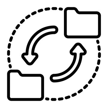 Exchange icon, line icon style