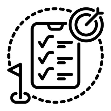 Goals icon, line icon style
