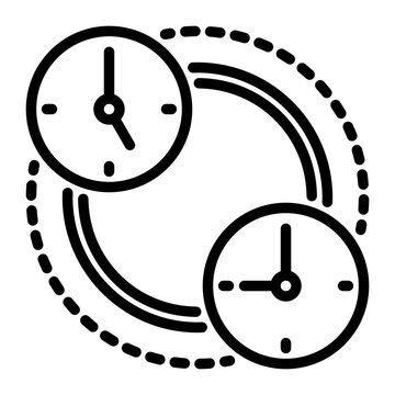 9 to 5 icon, line icon style