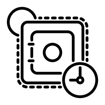 saving icon, line icon style