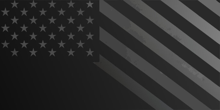 Stylized American Flag Pattern With Gray Tones And Stripes