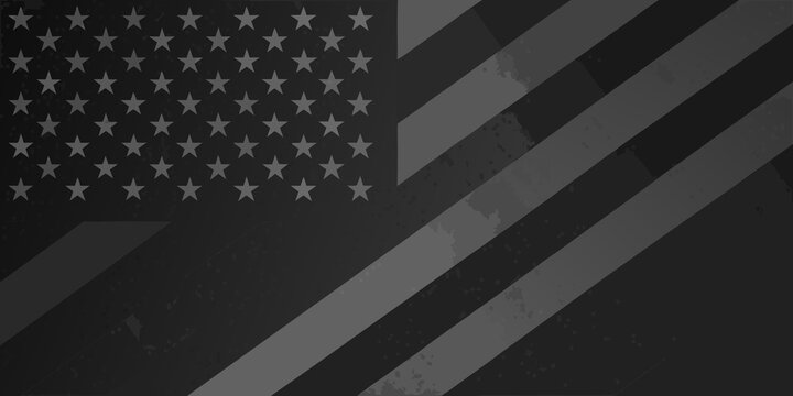 Stylized American Flag Pattern In Shades Of Gray