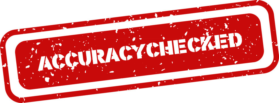 Accuracy checked rubber stamp vector graphic