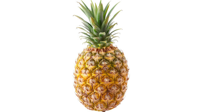 fresh healthy fruit, pineapple isolated on transparent background,