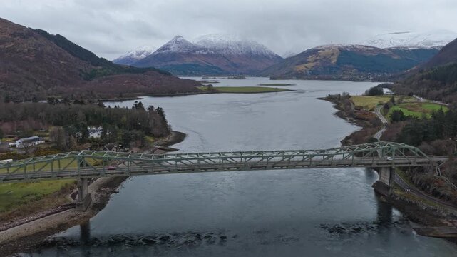 Ballachulish bridge crossing loch leven in the scottish highlands