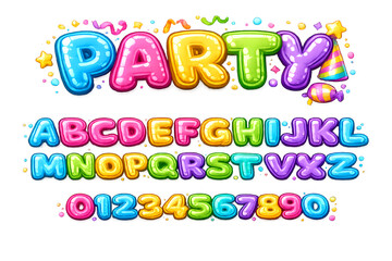 Naklejka premium party time, vibrant balloons, celebration balloons, colorful balloons, party decoration, birthday party, festive atmosphere, helium balloons, confetti celebration, joyful event, happy celebration, par