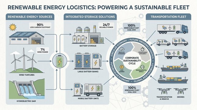 Renewable Energy Logistics Sustainable Fleet.