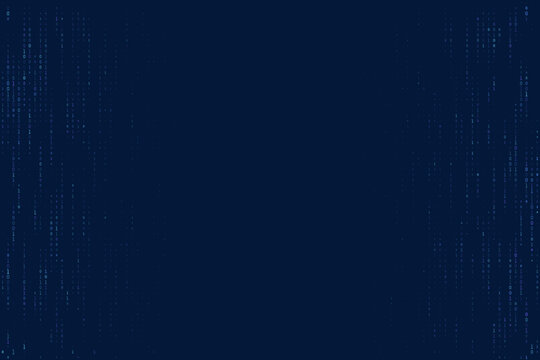 Abstract Binary Code Background with Digital Data Streams for Cybersecurity and Technology Concepts
