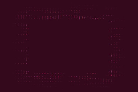 Binary Code Frame Background with Digital Data Stream for Technology and Cybersecurity Concepts