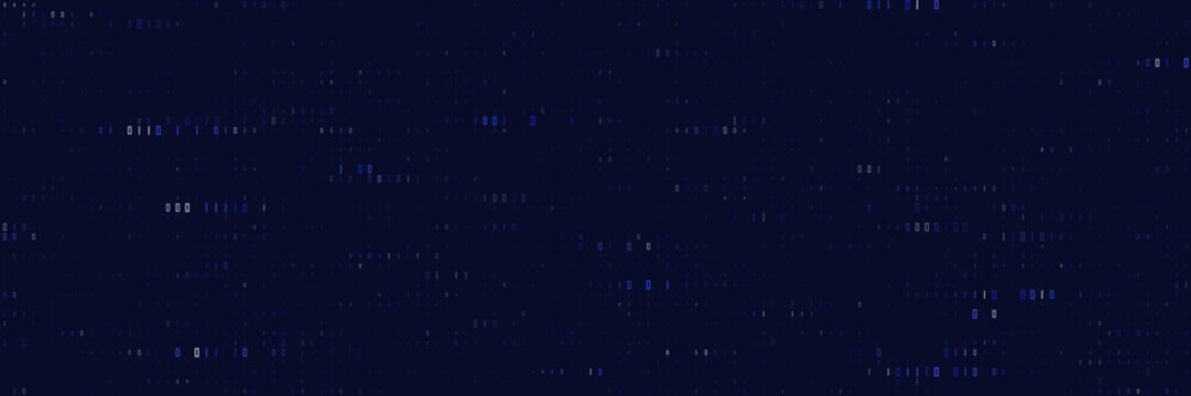 Abstract Binary Code Background with Digital Data Stream for Technology and Cybersecurity Concepts