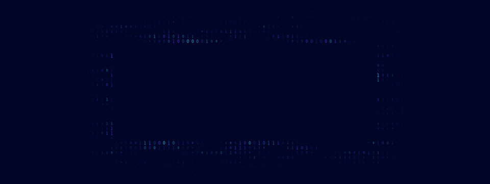 Digital Binary Code Frame Background for Cyber Security and Data Technology Concepts