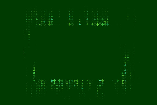 Digital Green Pixel Frame Abstract Background for Technology Design and Cyber Security Concept Presentation