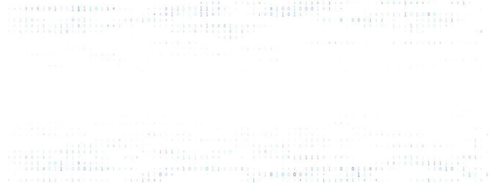 Abstract Binary Code Background with Digital Data Stream for Technology and Cybersecurity Concepts