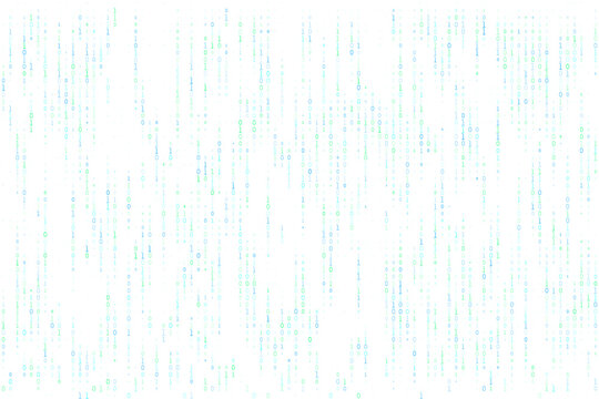 Binary Code Digital Rain Background with Falling Numbers for Technology Data Security and Cyber Programming Concepts
