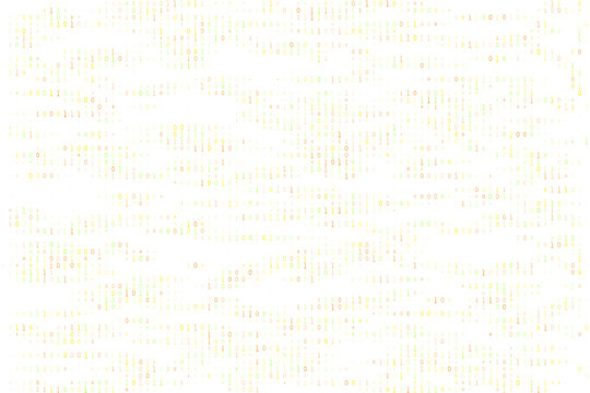 Abstract Binary Code Background with Golden Digital Data Stream for Technology and Programming Concepts