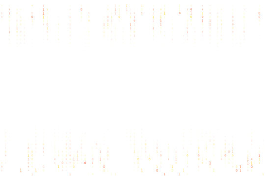 Abstract Binary Code Digital Rain Background with Falling Data Streams for Technology and Cyber Security Concepts