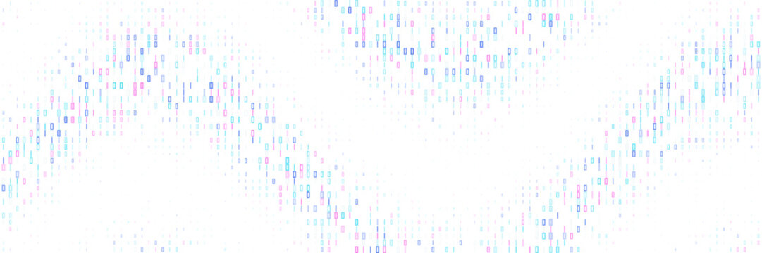 Abstract Digital Wave Pattern with Pastel Data Icons for Technology Backgrounds and Modern Graphic Design Projects