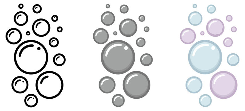 soap bubbles foam icon vector illustration