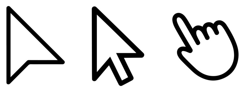 computer cursor icon set vector