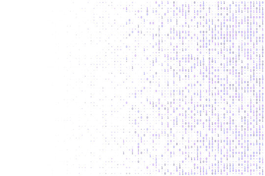 Binary Code Background Abstract Digital Data Stream Technology Concept for Software Development and Cyber Security