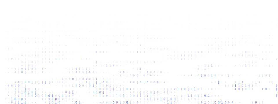 Abstract Binary Code Background with Digital Data Stream for Technology and Cybersecurity Concepts