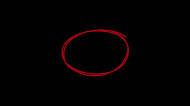Focus on the target with this dynamic red hand-drawn circle and arrow animation, perfect for highlighting key details in your edits. path animation with hand draw.