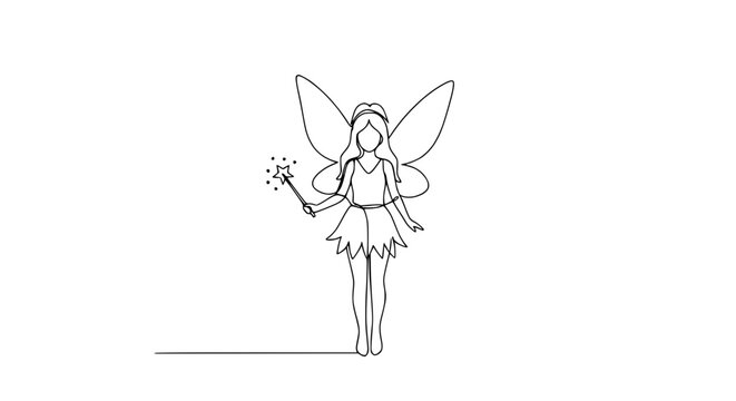 A delicate fairy with sparkles.