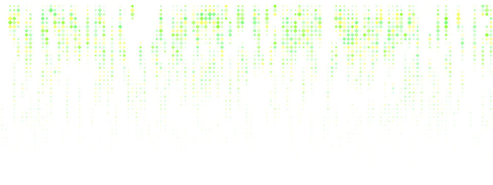 Abstract Green Digital Rain Background with Falling Dots and Matrix Style Data Stream Pattern for Technology Design