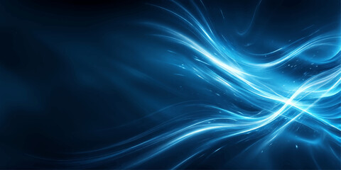 Abstract swirling blue light streaks creating an energetic and futuristic background pattern. © LumenCraft