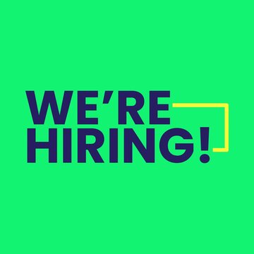 We Are Hiring Animated Logo with Green Screen Background