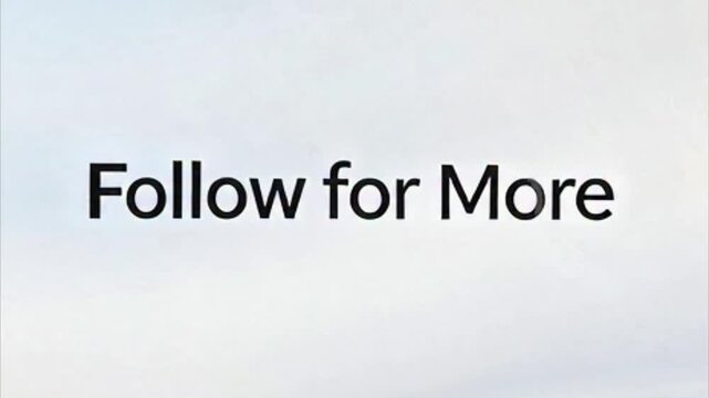 A simple graphic displaying the phrase 'Follow for More' in black text on a light gray background, encouraging engagement.