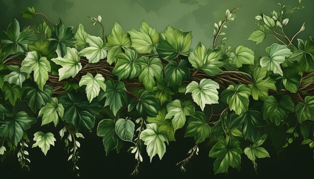 Green Ivy Horizontal For Composition