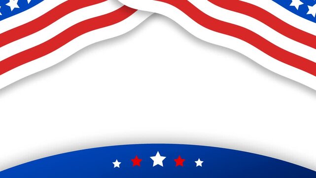 American Flag Wavy Patriotic Background for National Holidays and Celebr Celebrations.